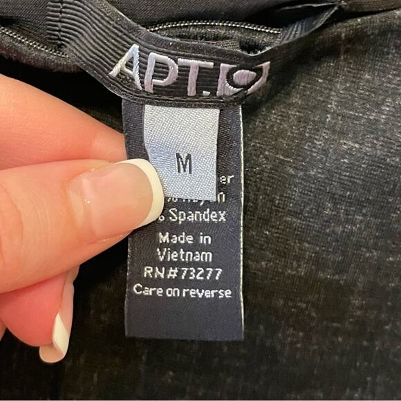 Apt. 9 NWT M mid rise leggings charcoal gray fitted classic basic athleisure - Picture 5 of 9